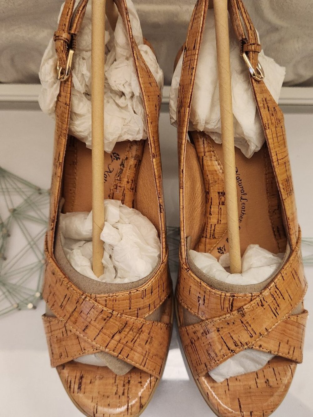 Sofft "Portia" Natural Cork Heeled Sandals. NIB. Size 8 - Picture 4 of 10